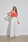 Crossed Ruffle Crop Top