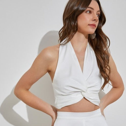 Front Twist Crop Top
