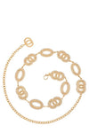 Circle and Double Circle Rhinestone Chain Belt