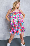 Printed Pleated Romper