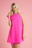 Halter Ruffle Shift Dress