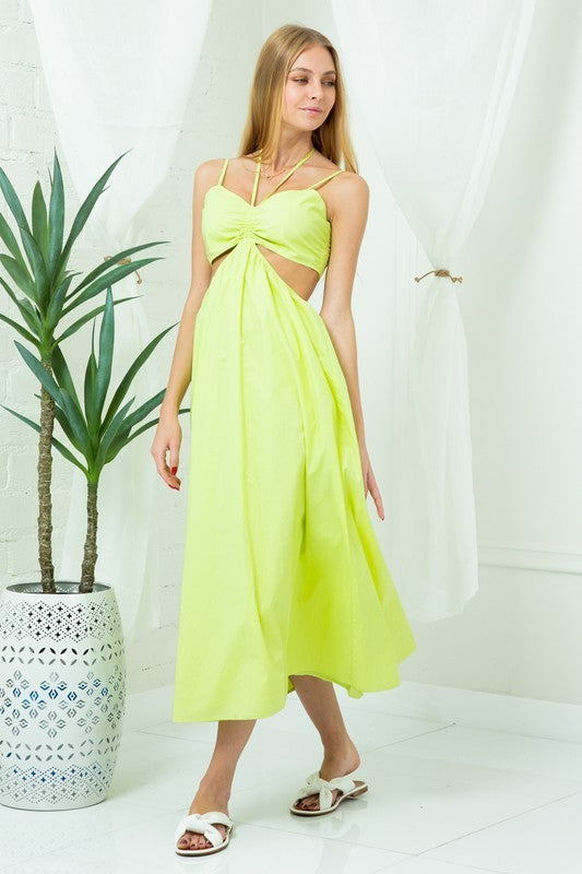 Solid Cut Out Dress