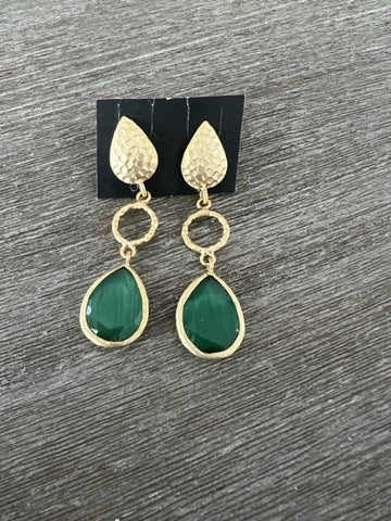 Turkish Green Drop Earrings