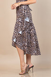 Animal Print Wrap Skirt