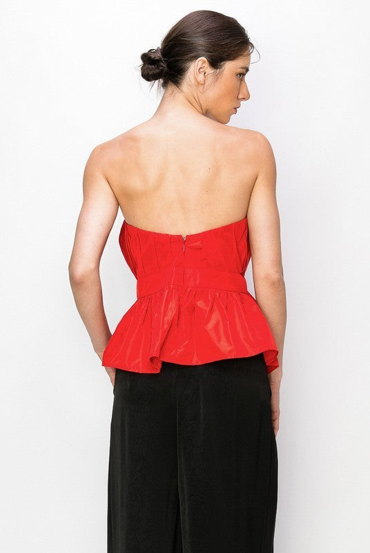 Bold Bow Detailing Bustier Top