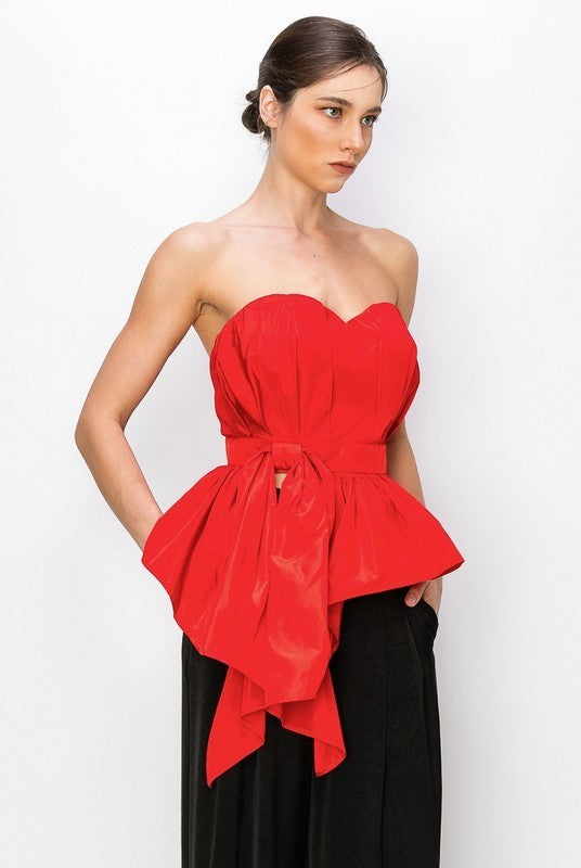 Bold Bow Detailing Bustier Top
