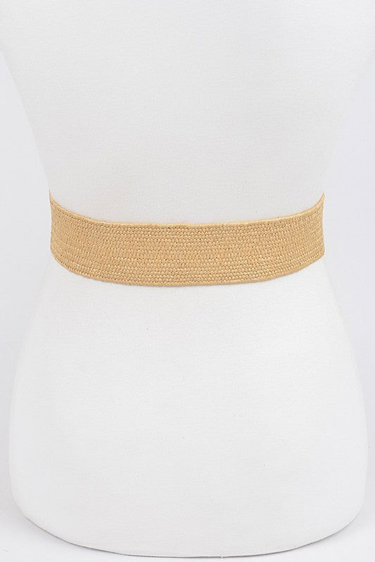 Weaved Pearl Buckle Belt