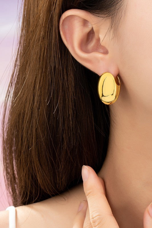 Stainless Steel eggshell earrings
