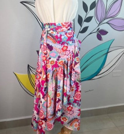 Spring Flower Wrap Skirt