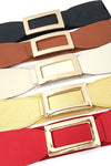 Rectangular Buckle Red Belt
