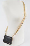 Gold Studded Wallet Oversized Chain