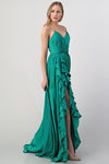 Ruffles Detail Formal Dress