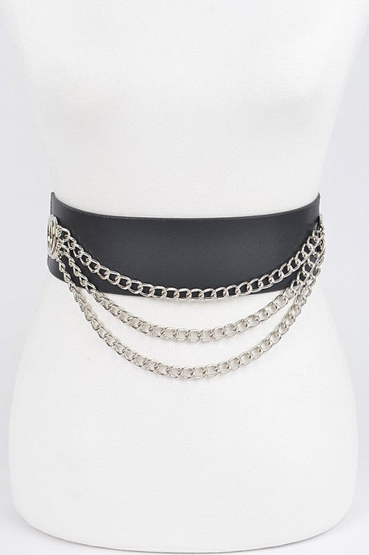 Layered Chain Stretch Belt (Pick Color)