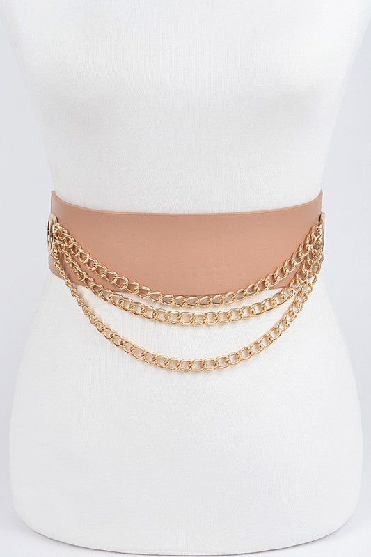 Layered Chain Stretch Belt (Pick Color)