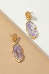 Faux Agate Drop Earrings (pick color)