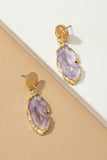 Faux Agate Drop Earrings (pick color)