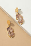 Faux Agate Drop Earrings (pick color)
