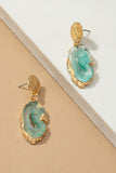 Faux Agate Drop Earrings (pick color)
