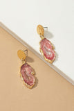 Faux Agate Drop Earrings (pick color)