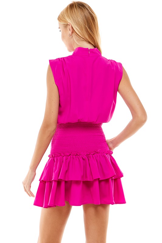 Draped Cowl Neck Dress (Pick Color)