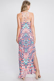 Modern Mosaic Strappy Back Maxi Dress