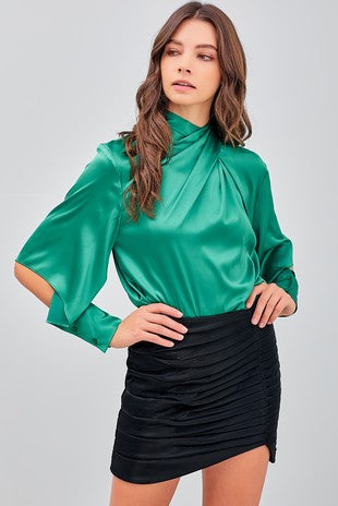 Back Tie Satin Top