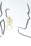 Three Sticks and a Horn Drop Earrings