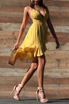 Lace Ruffle Detail Short Dress