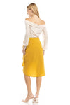 Waist Tie Wrap Midi Skirt