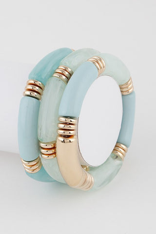 Mint Tones Stone Bracelet Set