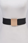 Big Rectangle Gold Buckle Belt