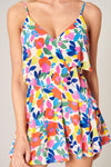 Floral Ruffle Detail Romper