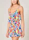 Floral Ruffle Detail Romper