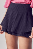 Black Detail Ruffle Skirt