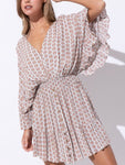 Mini V Neck Kimono Dress