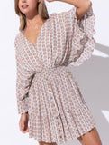 Mini V Neck Kimono Dress