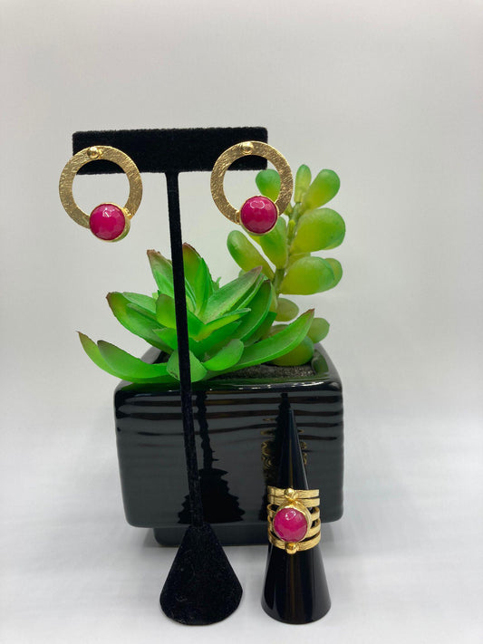 Fuchsia Turkish Earrings