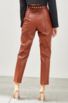 Chain Faux Leather Pants