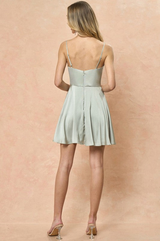 Satin Short Dress