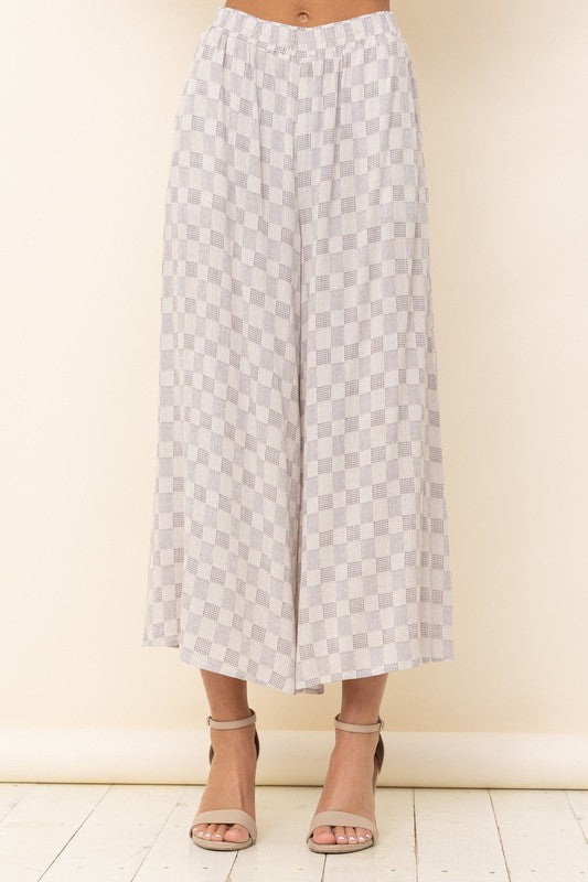 Ivory Pants With Elastic Waist