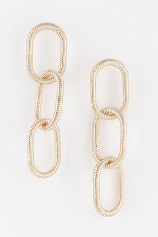 Wrapped Link Chain Earrings