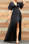 Satin Twist Band Maxi Dress