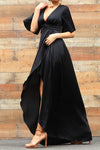 Satin Twist Band Maxi Dress