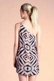 Diamond Medallion One Shoulder Short Dress