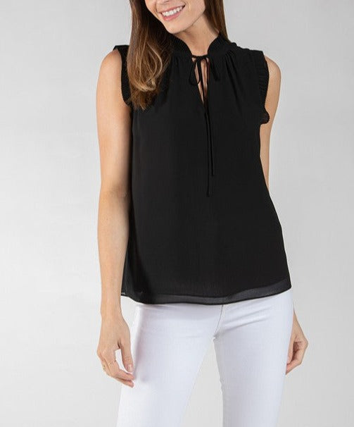 Pleating Neck Detail Top