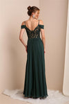 Off Shoulder Back Lace Detail Formal Dress