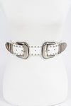 Studded Double Buckle Belt