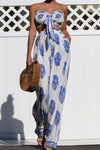 Printed Crop and Pant Set