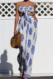 Printed Crop and Pant Set