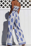 Printed Crop and Pant Set